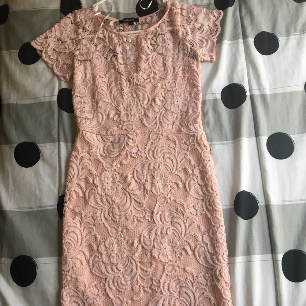 Pink tight dress