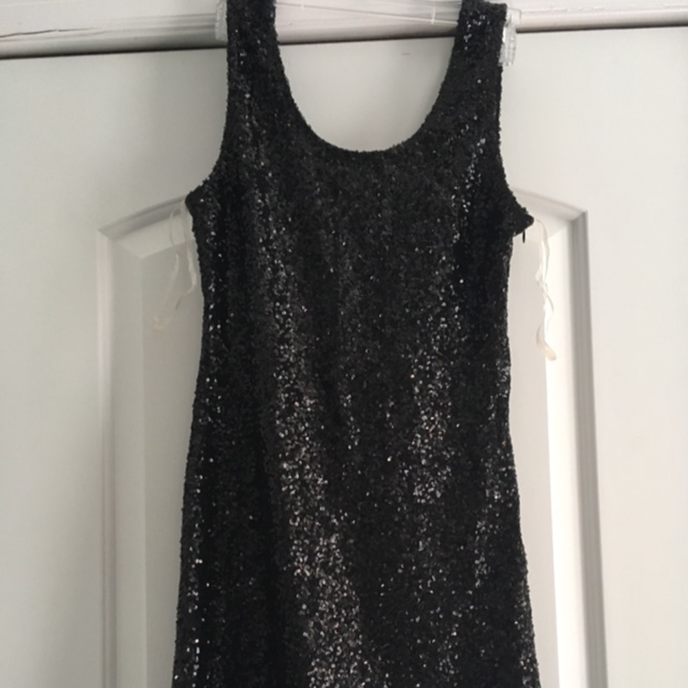 sequin little black dress