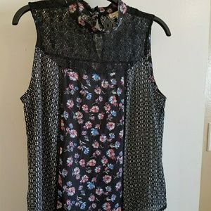 Black sleeveless top