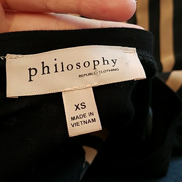Philosophy black top with striped back - Picture 3 of 4