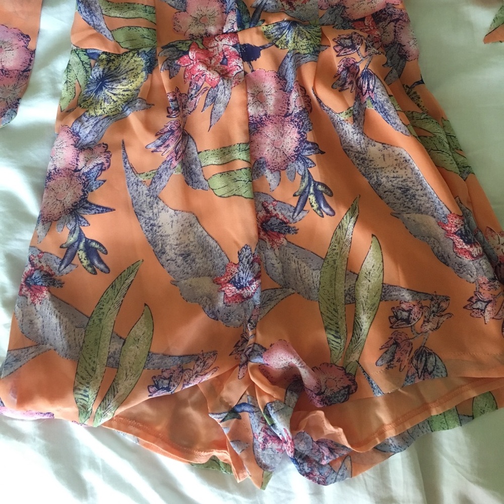 Halter Multi Color Romper - Picture 2 of 3
