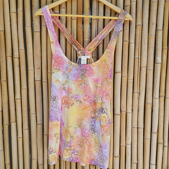 Real Haute Trends Tops - CR Pastel Burnout Racerback Tank size Large