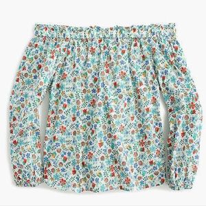 J.CREW Floral off the shoulder top