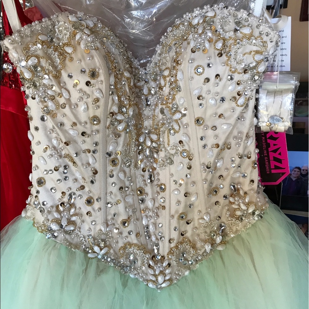 Mint Corset Style Pageant/Prom Dress
