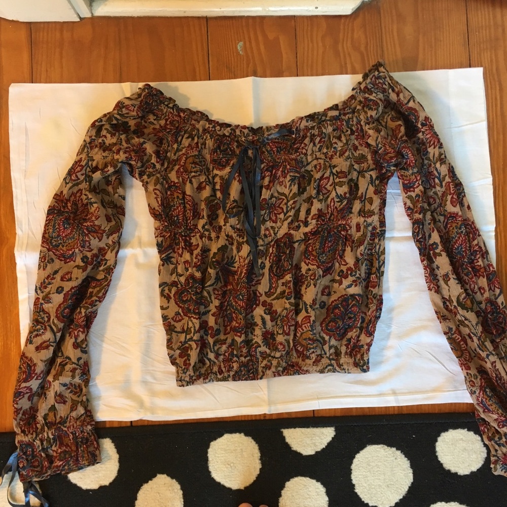 Off the shoulder peasant top
