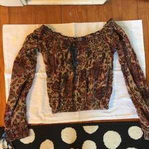 Off the shoulder peasant top