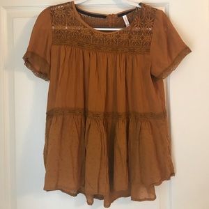 Short Sleeve Peasant Top