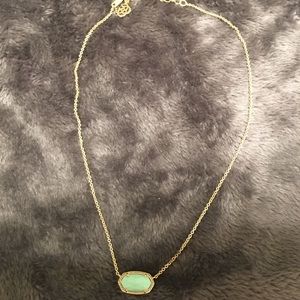 Kendra Scott Elisa mint green necklace