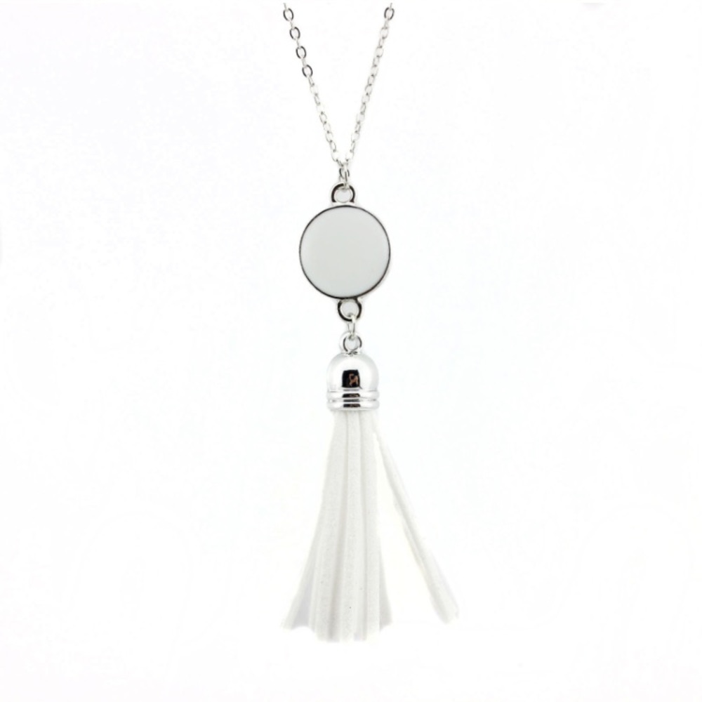 5 for $25 • White Tassel Necklace