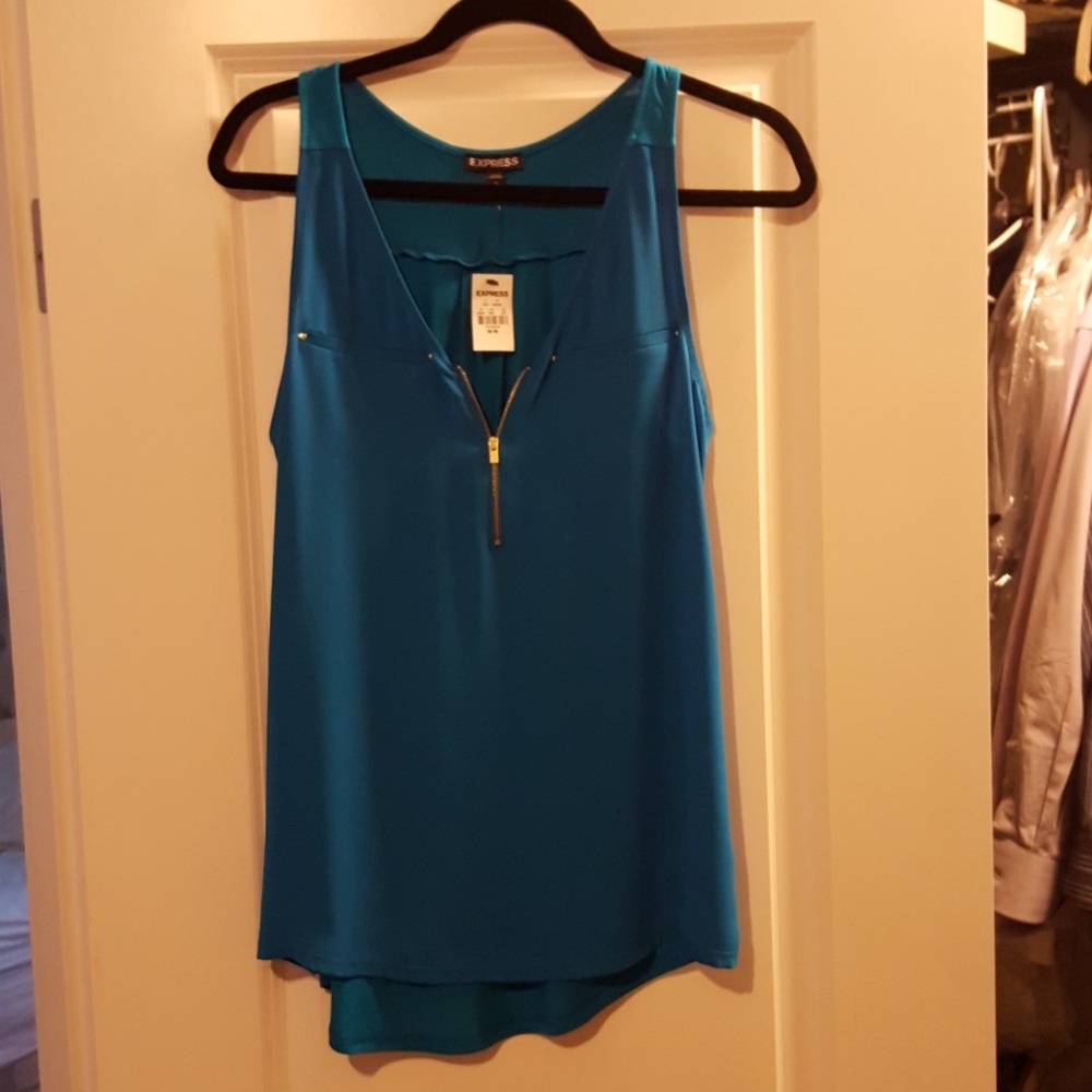 Turquoise flowy top from Express
