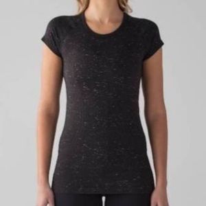 Lululemon Swiftly Tech Ss Crew Black and White Tee