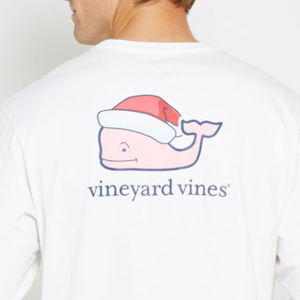 Vineyard Vines Whale Santa Hat Christmas Shirt