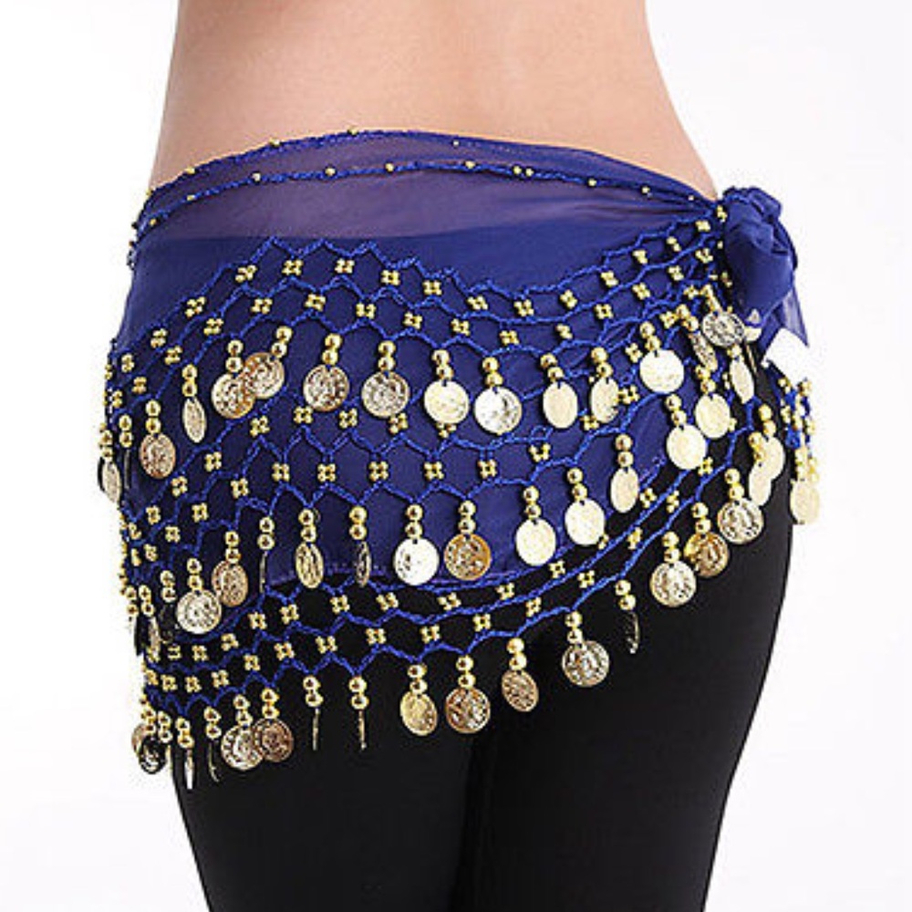 Belly Dancing / Beach Scarf Dangling Coins