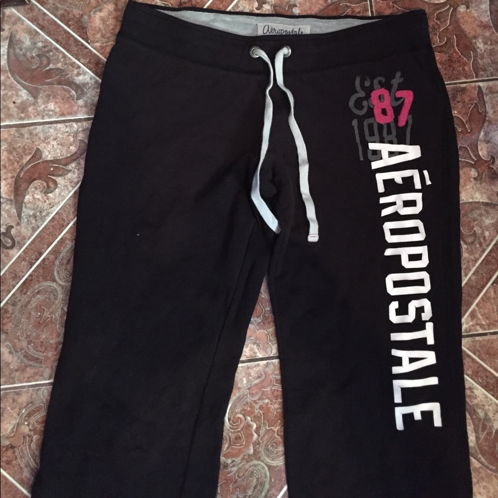 All black Aeropostale jogging pants