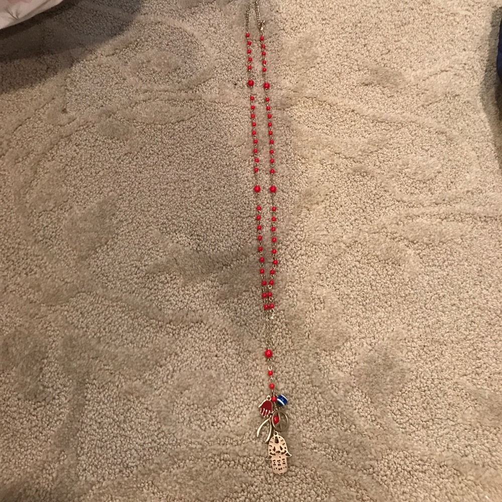Long hamsa necklace!