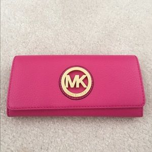 Michael Kors - Pink Fulton Flap Continental Wallet