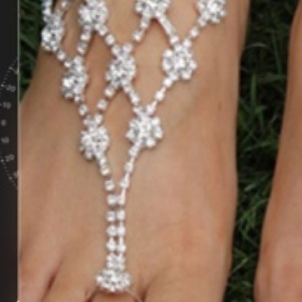 Toe ring foot necklace