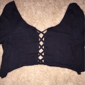 Pacsun LA hearts long sleeve crop top