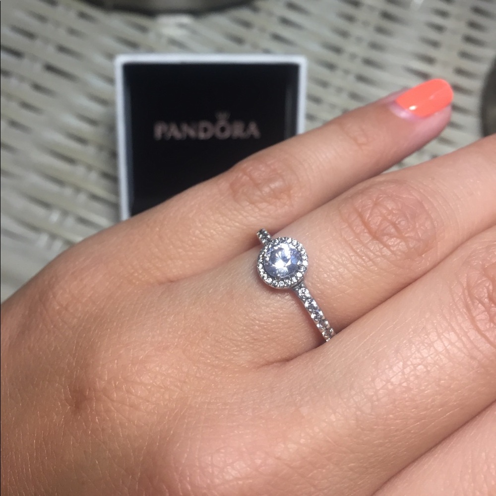 Classic Elegance, Clear CZ pandora ring