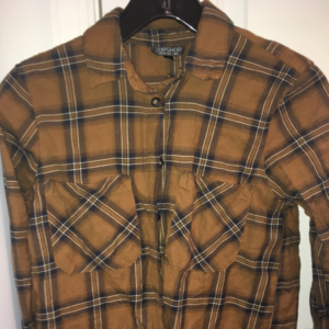 Plaid Topshop Button Down Shirt Size 2