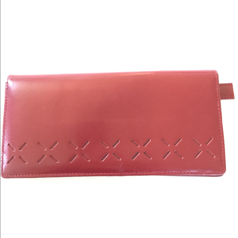 Dark red leather wallet