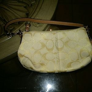 Coach Yellow Wristlet