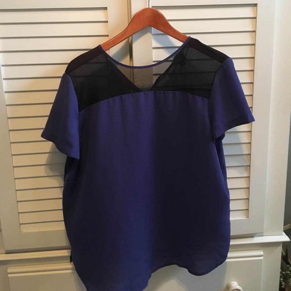 Navy & black top