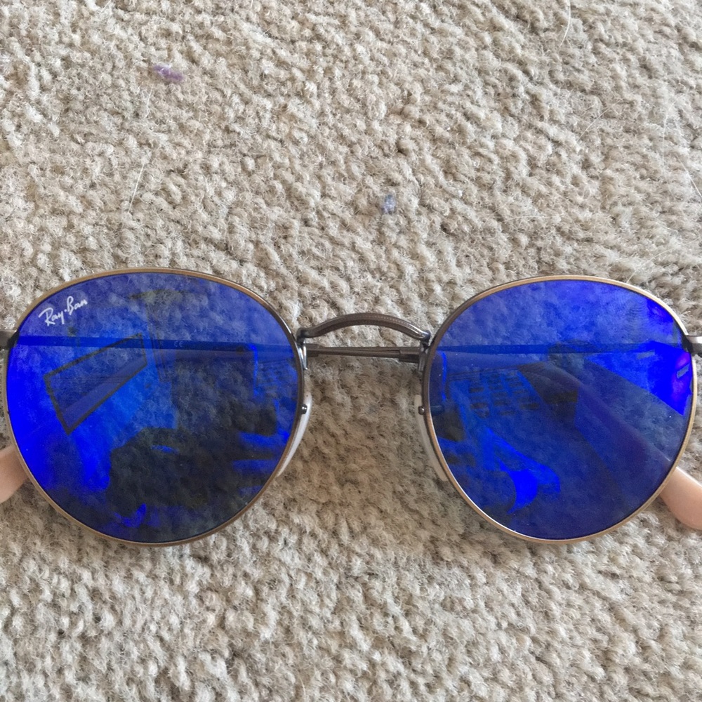 Authentic Blue Circle Ray Bans