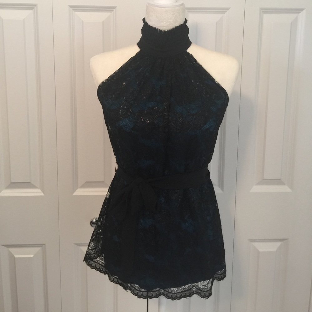 Lace Halter Tank Top