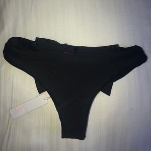 LOLLISWIM cheeky black bow bottom