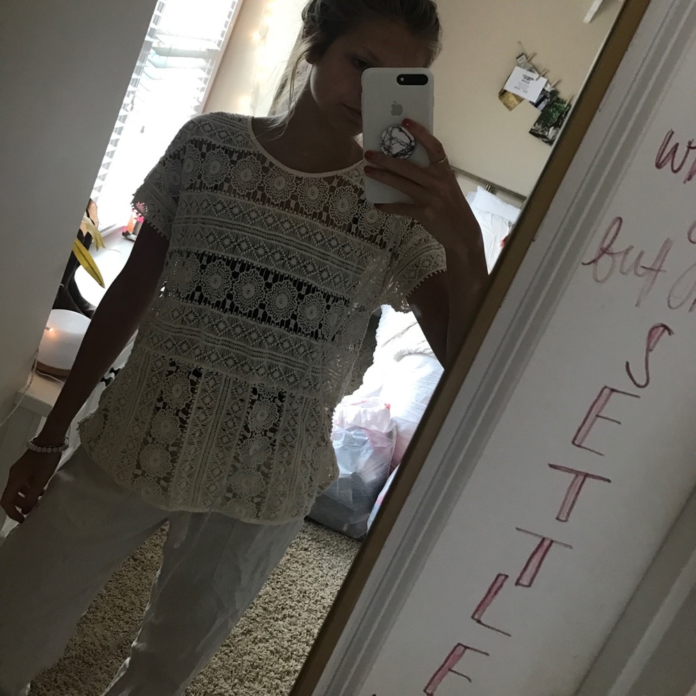 Anthropologie crochet top