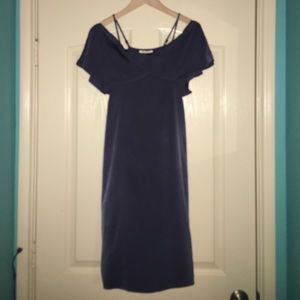 NWT Navy cold shoulder dress