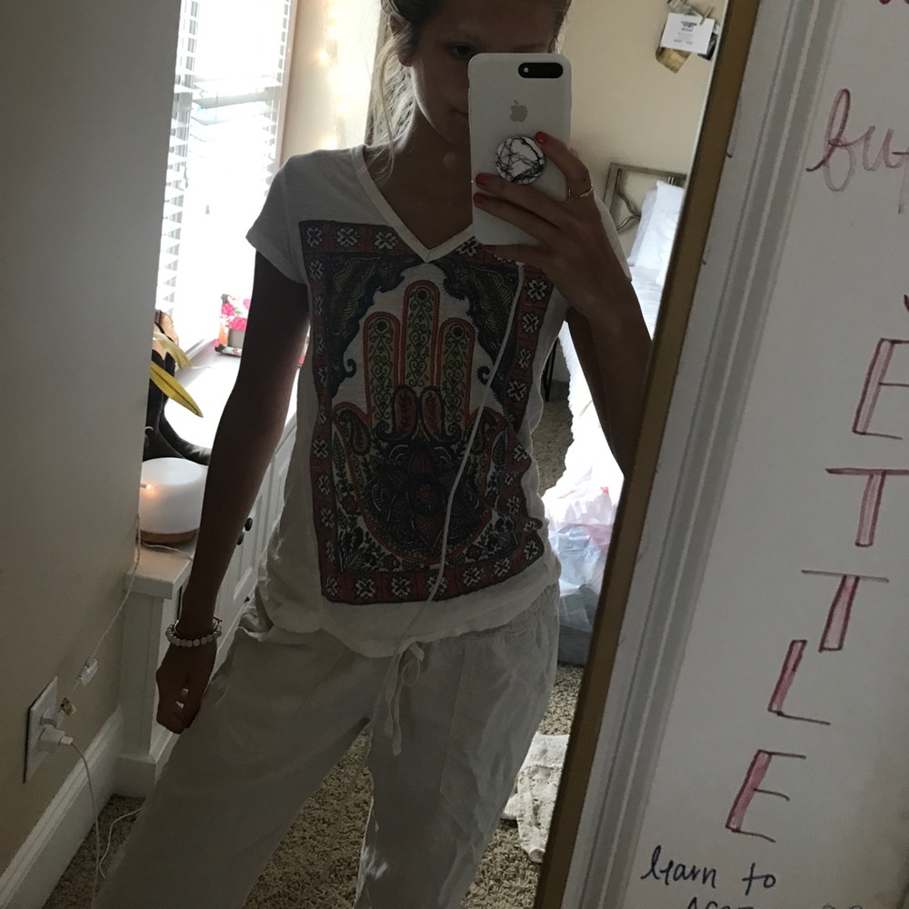 Lucky Brand embroidered tshirt