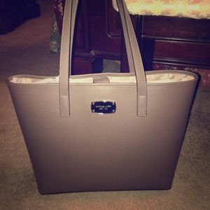 Authentic Michael Kors leather tote bag