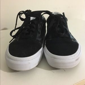 Black Checkered Vans