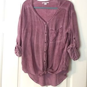 Button down tie shirt