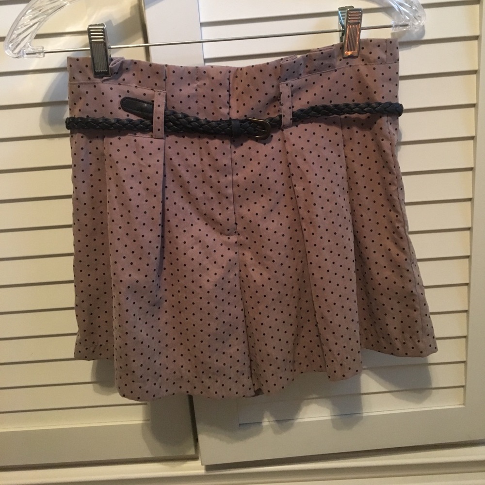 Old fashioned, high waisted, polka dot shorts