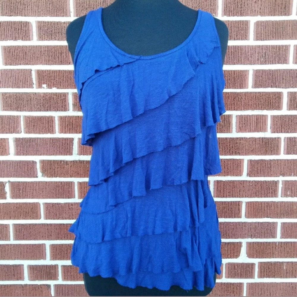 Mine Tiered Ruffle Front Top