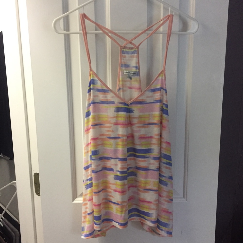 Colorful racer back tank top