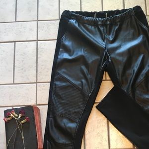 Charlotte Russe Black Moto Pants SIZE 10