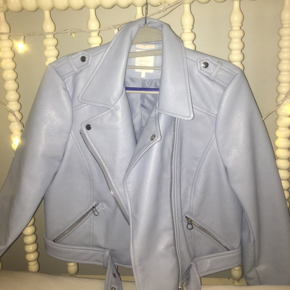 Zara blue moto jacket