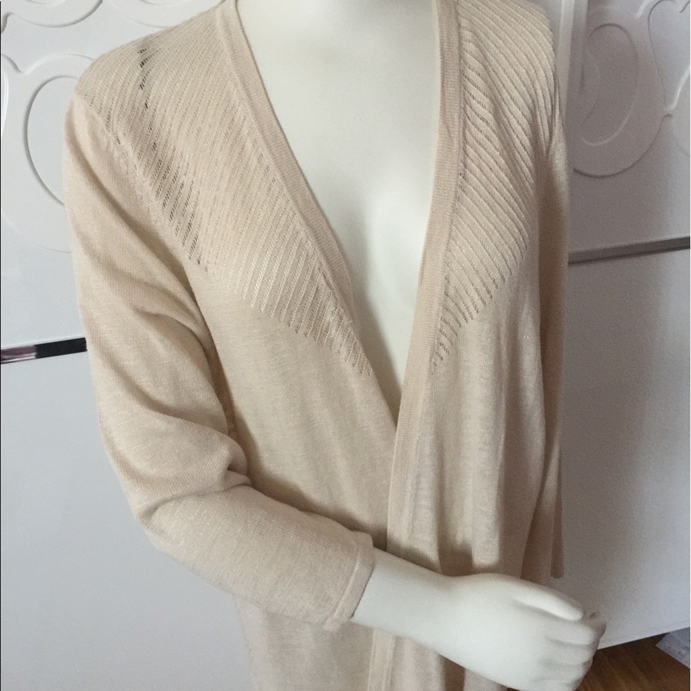 A. MOON FRONT OPEN KNITTED SIZE L COLOR ASH BLONDE
