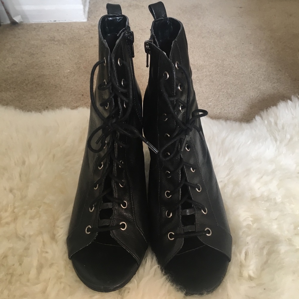 Black Lace Up Heels