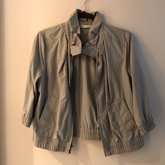 Gray cropped jacket - Picture 1 of 2