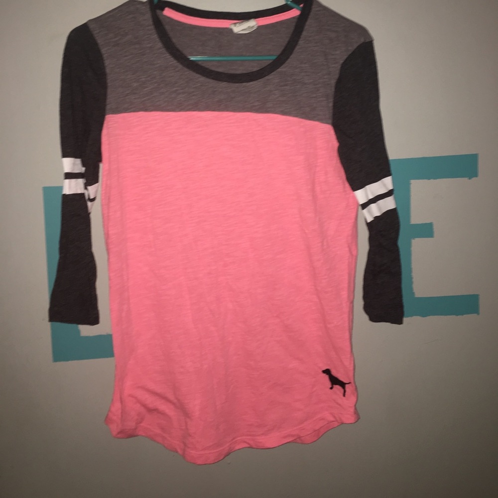 XS Victoria Secret Pink 3/4 sleeve t-shirt