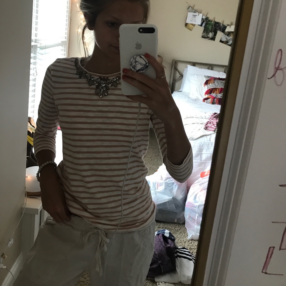 Jcrew embellished long sleeve TShirt