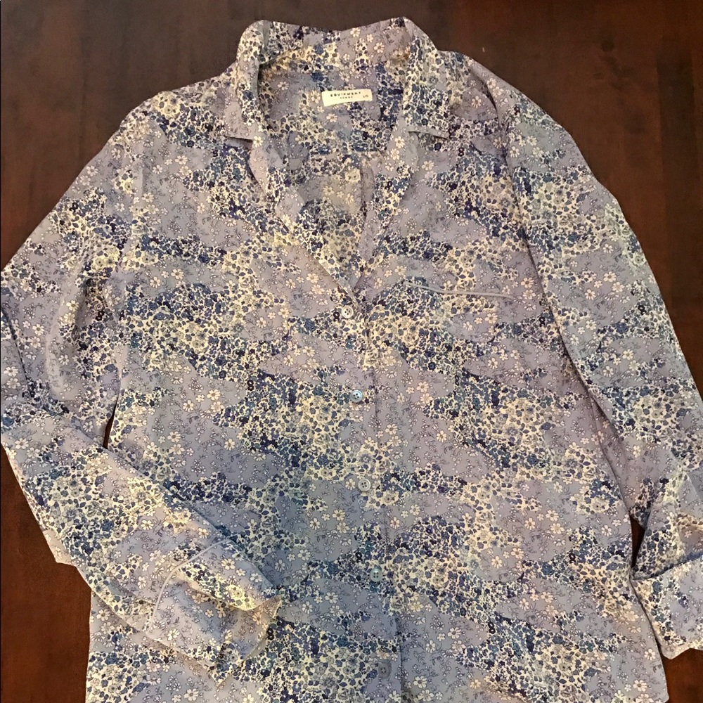 Equipment silk button down shirt