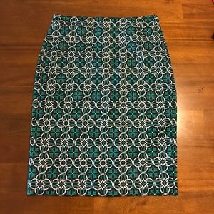 Patterned Pencil Skirt