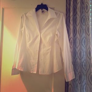 Ann Klein white non iron shirt