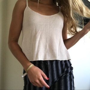 Tan knit tank